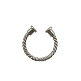 BVLGARI Twist Loop Silver 925 Key Ring Keychain 0996