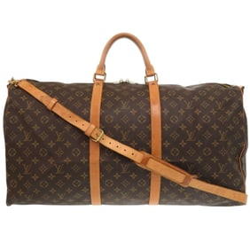 Louis Vuitton Keepall Bandouliere 60 Monogram M41412 Canvas Brown Boston Bag 0750 LOUIS VUITTON