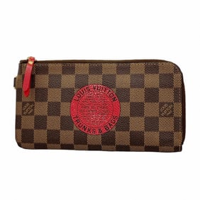 Louis Vuitton Damier T&B Complisse Portefeuille Long Wallet N61740 Red Ebene for Women