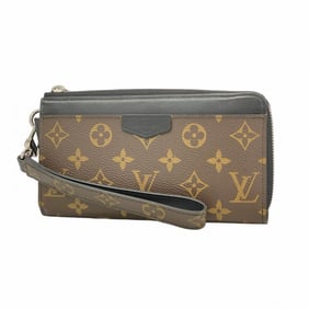 Louis Vuitton Monogram Macassar Zippy Dragonne Long Wallet M69407 Brown/Black Women's