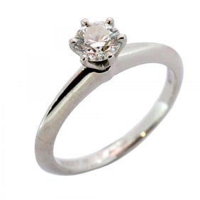 Tiffany Solitaire Ring, 1PD, Pt950 Platinum, 0.34ct Diamond, Size 8, Women's