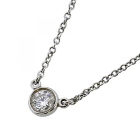 Tiffany Necklace By the Yard 1PD Pt950 Platinum Diamond Women's