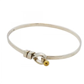Tiffany Bangle Hook & Eye K18YG Yellow Gold and Silver 925 for Women