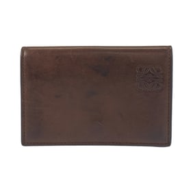 LOEWE Anagram Brown Leather Card Case/Business Holder for Men