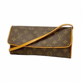 Louis Vuitton Monogram Pochette Twin GM Shoulder Bag M51852 Brown Women's