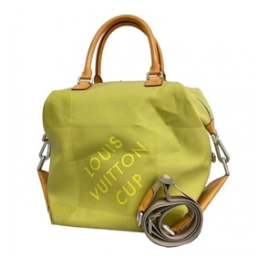 Louis Vuitton Damier Geant Handbag, Cup America Cube M80633, Lime Green, 2-Way Bag for Men