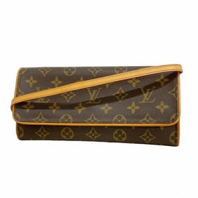 Louis Vuitton Monogram Pochette Twin GM Shoulder Bag M51852 Brown Women's