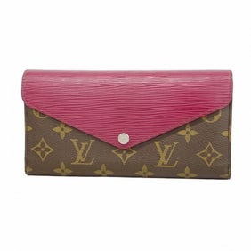 Louis Vuitton Tri-fold Long Wallet Monogram Epi Portefeuille Marie Roulon M60498 Fuchsia Women's