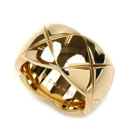 CHANEL 18K Yellow Gold Coco Crush Large Ring J10574 Size 12 (52cm) 11.7g Women's