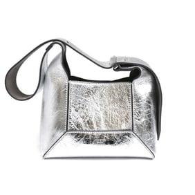 JIMMY CHOO Diamond Hobo Small Shoulder Bag in Silver, Women's
