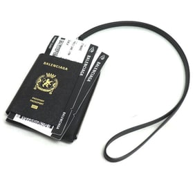 BALENCIAGA Passport Phone Holder, Black, Men's, 787733