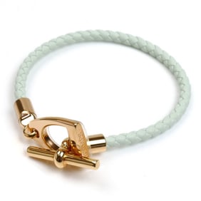 HERMES Swift Etrier Bracelet H100016FON3T2 Vert Peppermint Women's