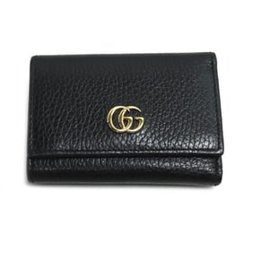 GUCCI GG Marmont Compact Tri-fold Wallet, Black, Women's, 644407