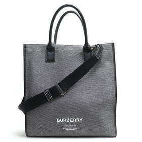 BURBERRY Horseferry Tote Bag, 2-Way Shoulder Gray, 8050814, Men's