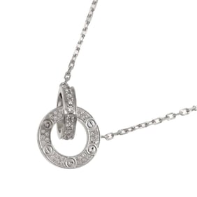 Cartier Love Pavé Diamond Necklace, 41cm, K18 WG White Gold 750 Necklace