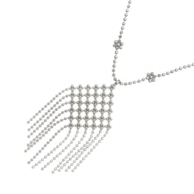Tiffany & Co. Necklace, 45.5cm, 18K White Gold, 750 Fringe Necklace