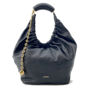 Loewe Squeeze Medium Shoulder Bag, Melona Pallam, A914Q37X01, Black, 2-way shoulder bag