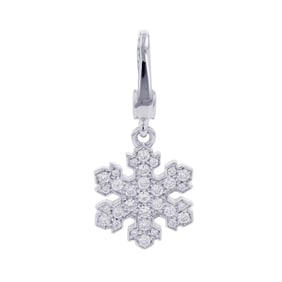 BVLGARI Snowflake Pendant with Diamonds in 18K White Gold.