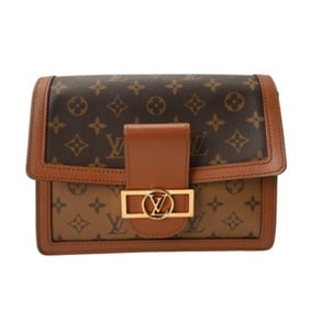 LOUIS VUITTON Monogram Reverse Dauphine MM (old model) in camel/brown, M44391, women's canvas