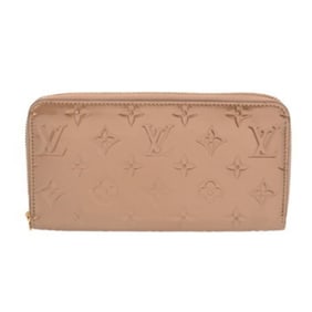 LOUIS VUITTON Monogram Vernis Zippy Wallet in Rose Gold, M90603, Unisex Long