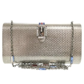 Gucci 725758 Metal Crystal Silver Chain Shoulder Bag 0347 GUCCI