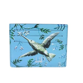 Unused Dunhill Aquarium Slip DU19R230CAC430 Leather Blue Card Case/Business Holder 0689 dunhill