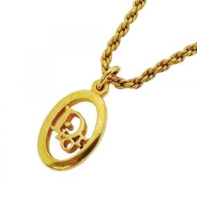 Christian Dior Oval Necklace in GP-Plated Gold for Women