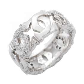 Cartier Entrelacé Ring, 18K White Gold with Diamonds, #55, for Men and Women