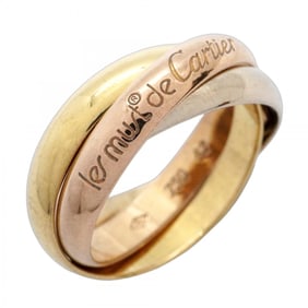 Cartier Trinity Ring, 18K Yellow Gold (K18YG), White (K18WG), Pink (K18PG), #52, Women's