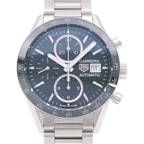 Like new TAG Heuer Carrera Calibre 16 CV201AJ-9 automatic watch in stainless steel with a black