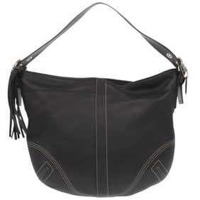 Coach Leather Black One-Shoulder Bag 0015 COACH
