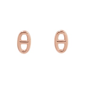 Hermes Chaine d'Ancre Farandole TPM Earrings in 18K Pink Gold