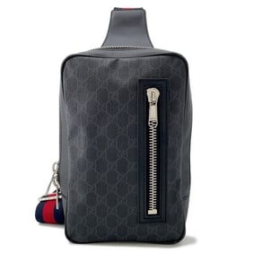 Gucci GG Supreme Sling Bag 478325 GUCCI Black Men's