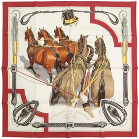 Unused Hermès Carré 90 ATTELAGE EN ARBALETE Bow-Shaped Silk Multicolor Scarf Muffler 1546 HERMES