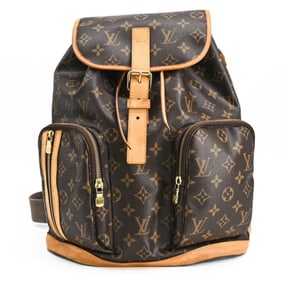 LOUIS VUITTON Sac Ado Bosphor Monogram Backpack, Brown Leather, M40107