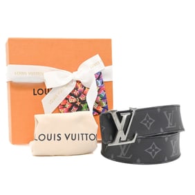 LOUIS VUITTON LV Monogram Eclipse Reversible Belt in Black #85 M9043