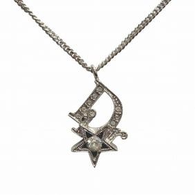 Christian Dior Dior Star Rhinestone Silver Necklace for Women