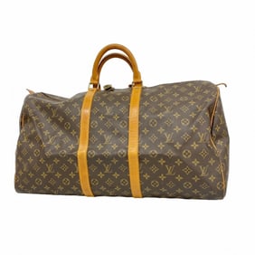 Louis Vuitton Monogram Keepall 55 Boston Bag M41424 Brown Men's and Women's