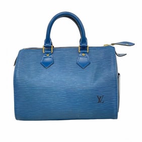 Louis Vuitton Epi Speedy 25 Handbag M43015 Toledo Blue for Women