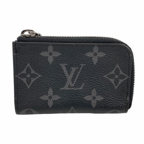 Louis Vuitton Monogram Eclipse Porte Monnaie Jour Wallet/Coin Case M63536 Black Men's