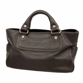 Celine Boogie Bag Leather Dark Brown Women's Handbag