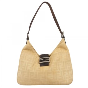 Fendi shoulder bag in Zucca canvas, beige and brown, for women