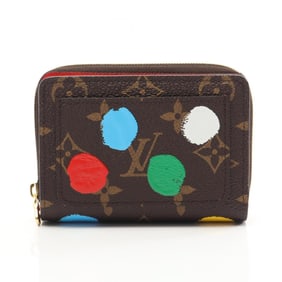 Louis Vuitton x yayoi kusama Portefeuille Lou Bifold Wallet, Coated Canvas, Monogram, Women's, Brown