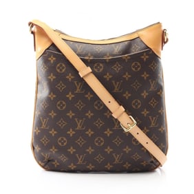 Louis Vuitton Odeon MM Shoulder Bag, Coated Canvas and Leather, Monogram, Women's, Brown, M56389