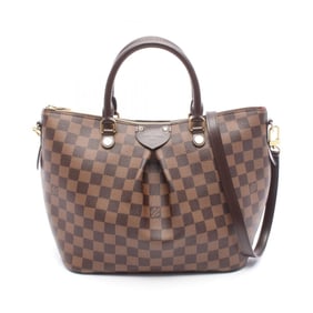 Louis Vuitton Siena MM Handbag, Coated Canvas and Leather with Damier Finish, Brown, N41546