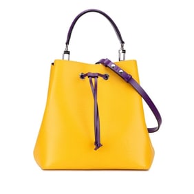 Louis Vuitton Epi NeoNoe Handbag/Shoulder Bag, 2-Way, M54369, Yellow/Purple Leather, Women's, LOUIS