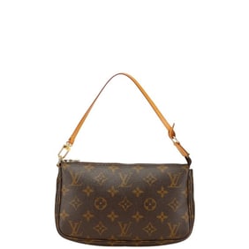 Louis Vuitton Monogram Pochette Accessoires Shoulder Bag M51980 Brown Leather Women's LOUIS VUITTON