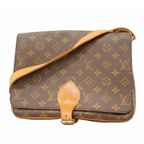 Louis Vuitton Monogram Cartouchiere GM Shoulder Bag M51252 Brown Women's