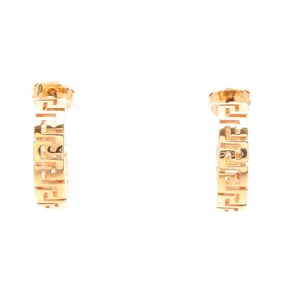 Versace Greca Earrings, Gold Plated, Women's