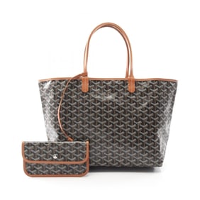 Goyard Saint Louis PM Tote Bag, Coated Canvas and Leather, Women's, Black, Brown, Multicolor